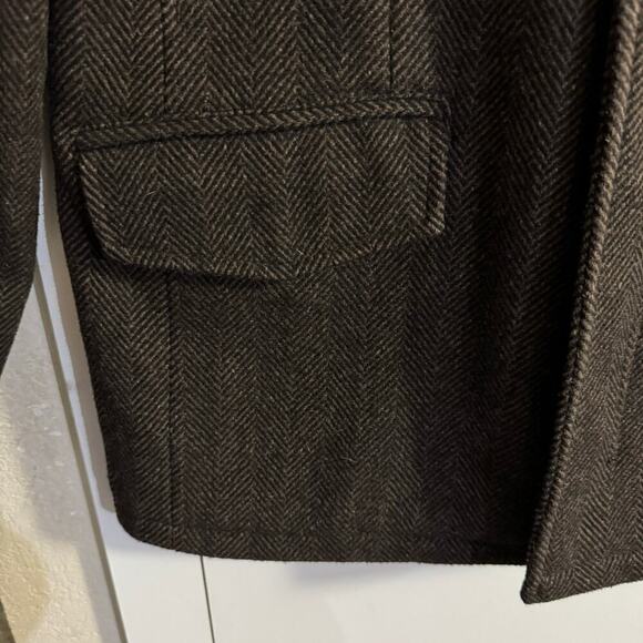 Ben Sherman Military Utility Wool Blend Jacket Herringbone Field Barn Chore SM - Picture 3 of 11